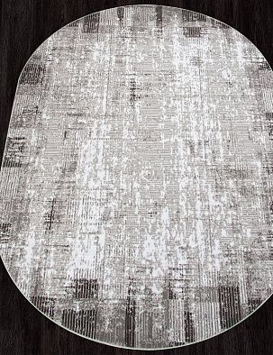 Ковер SILVER-A F396 GRAY Овал