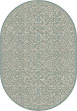 Рельефный ковер серый из вискозы GENOVA R 38036 6555 90 ОВАЛ
