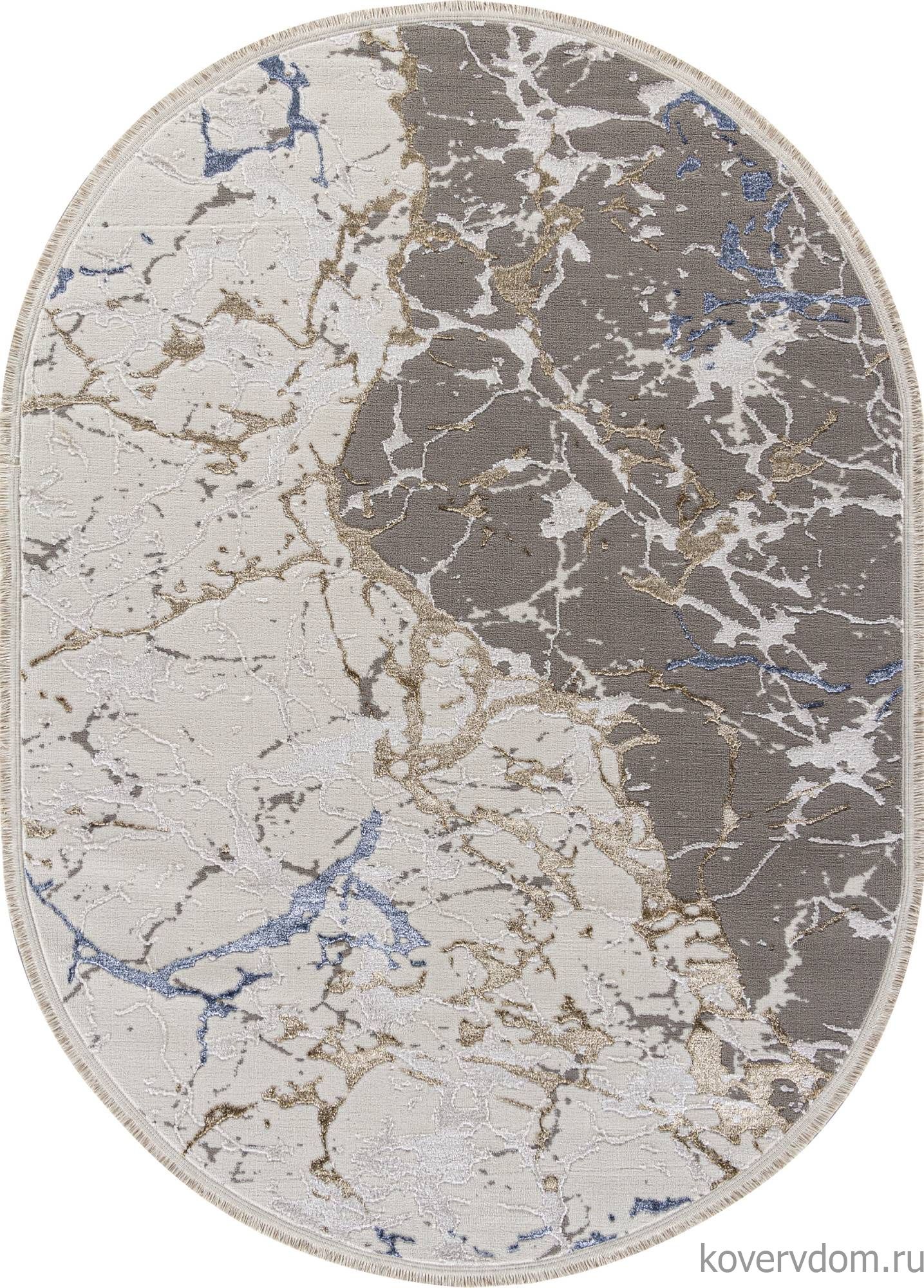 Ковер MOSSO 27231A GRY / NAVY Овал