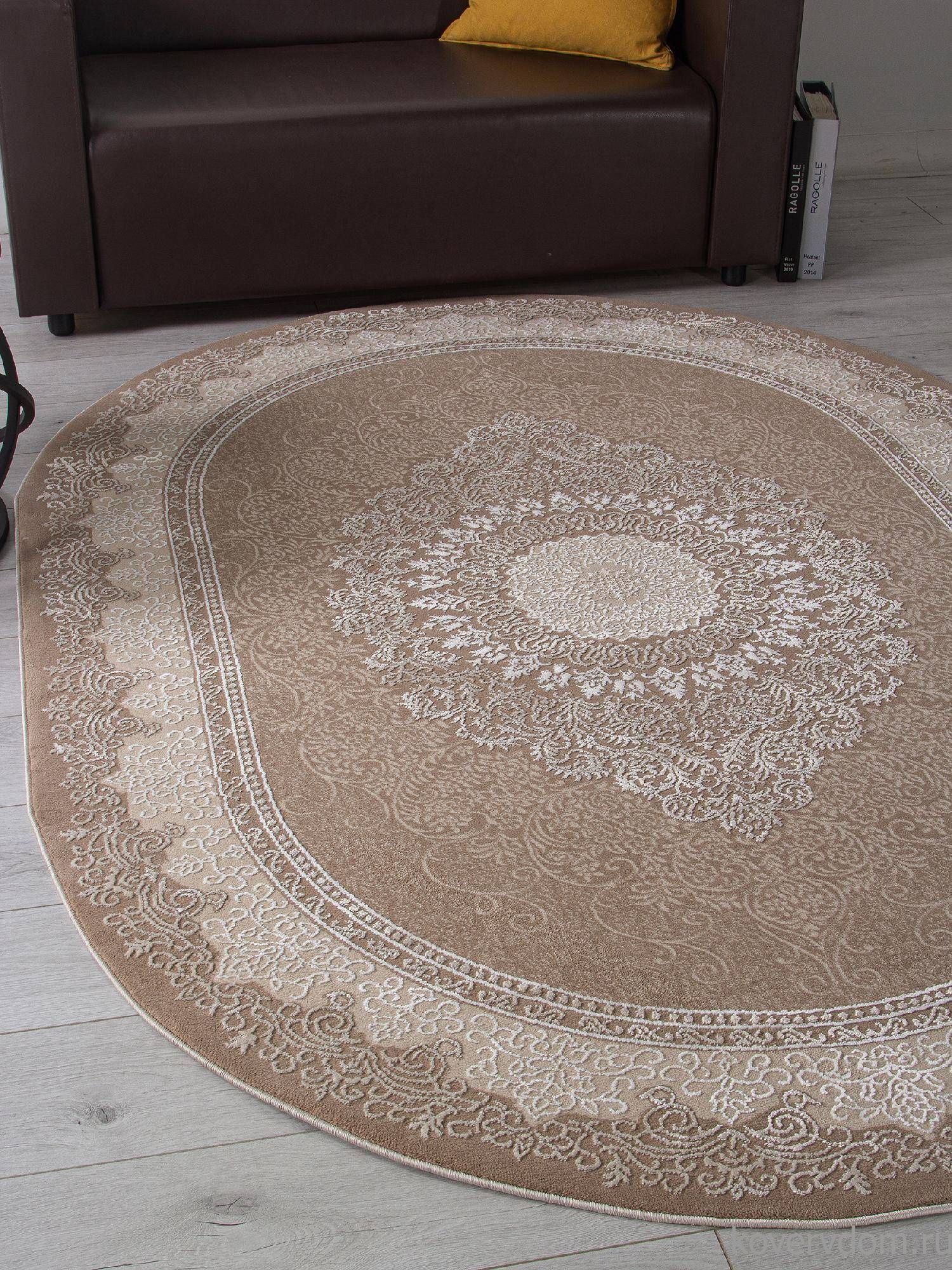 Ковер ARMINA 04076A BROWN / BROWN Овал