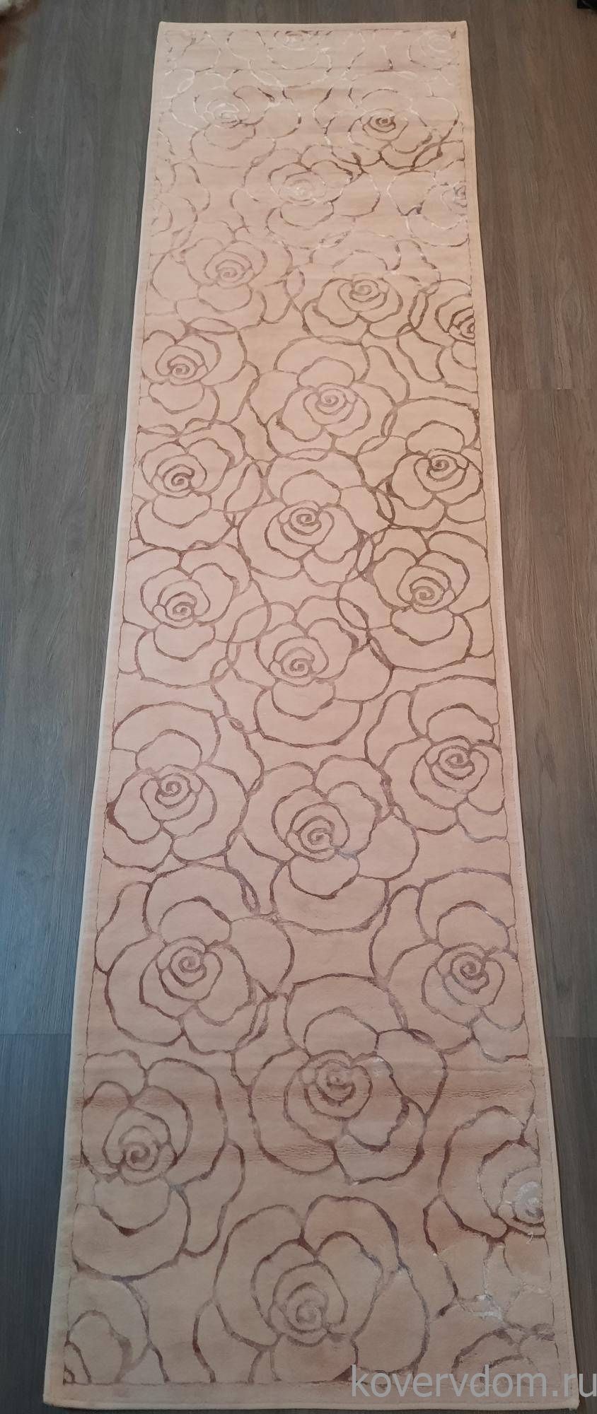 Ковер с цветами Deco Deco - 015 светлый кофе Ковер с цветами Deco Deco - 015 светлый кофе