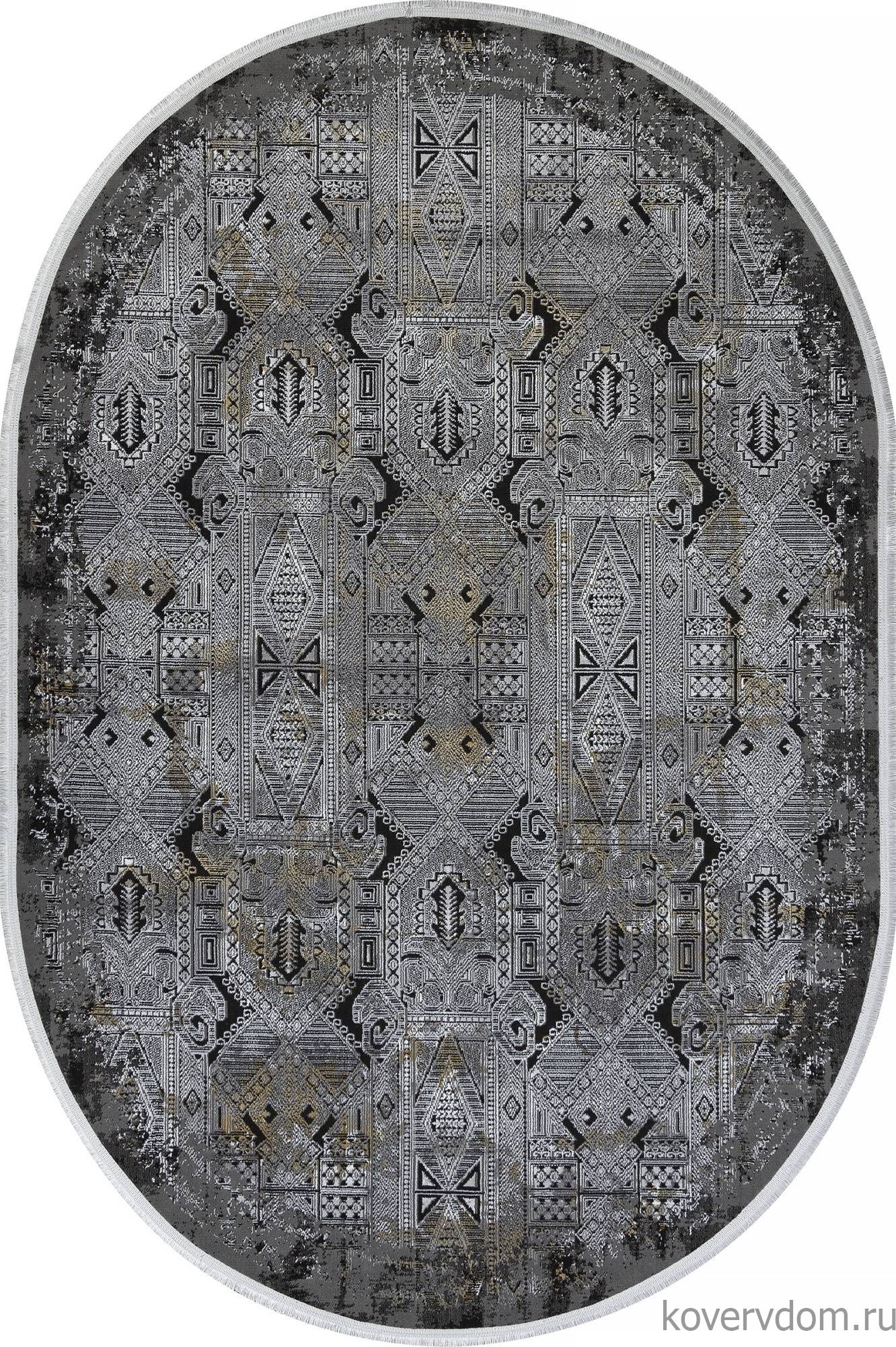 Ковер LISSABON SI023G GREY / GREY Овал Ковер LISSABON SI023G GREY / GREY Овал