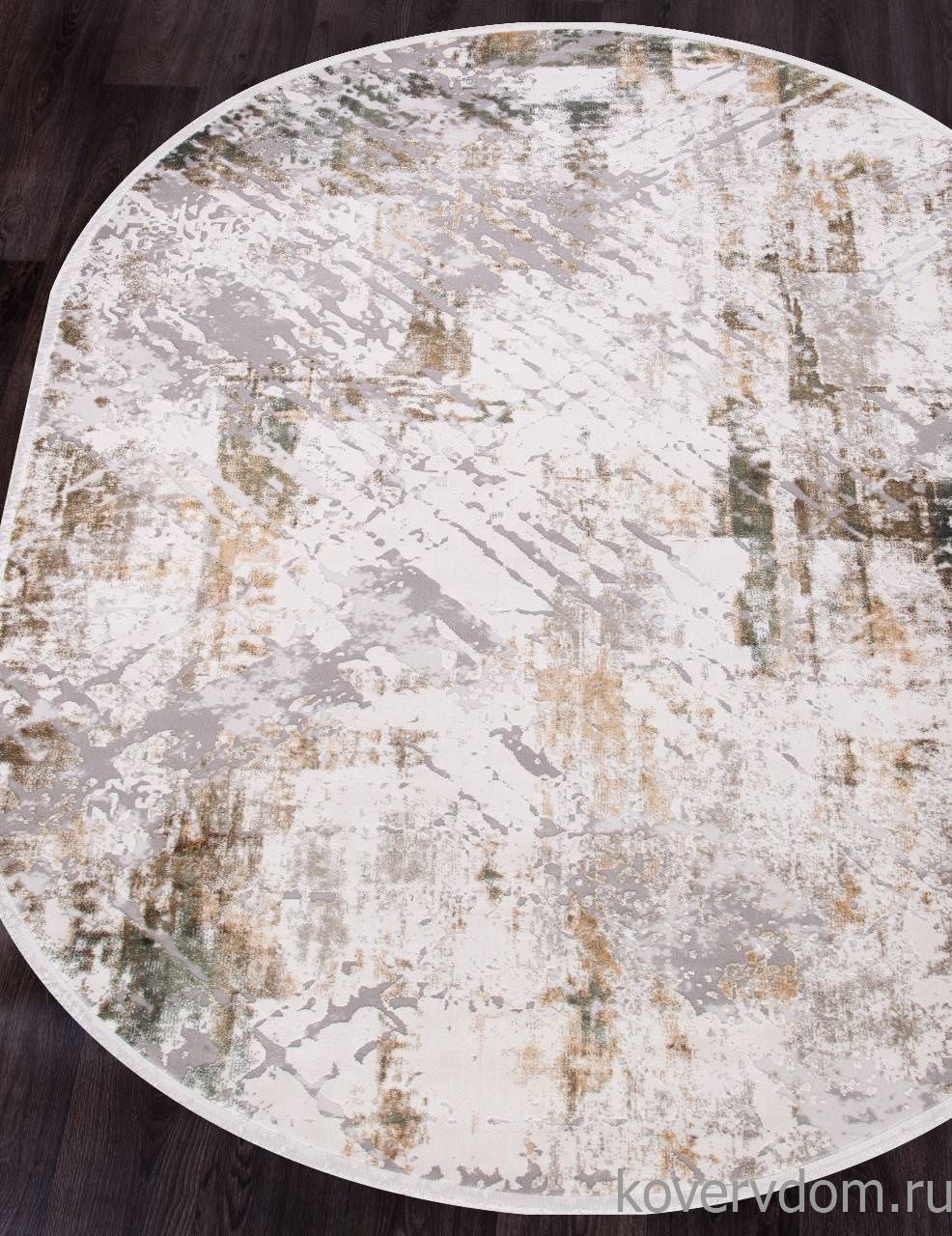 Ковер ALLURES 12123 CREAM / GREEN Овал