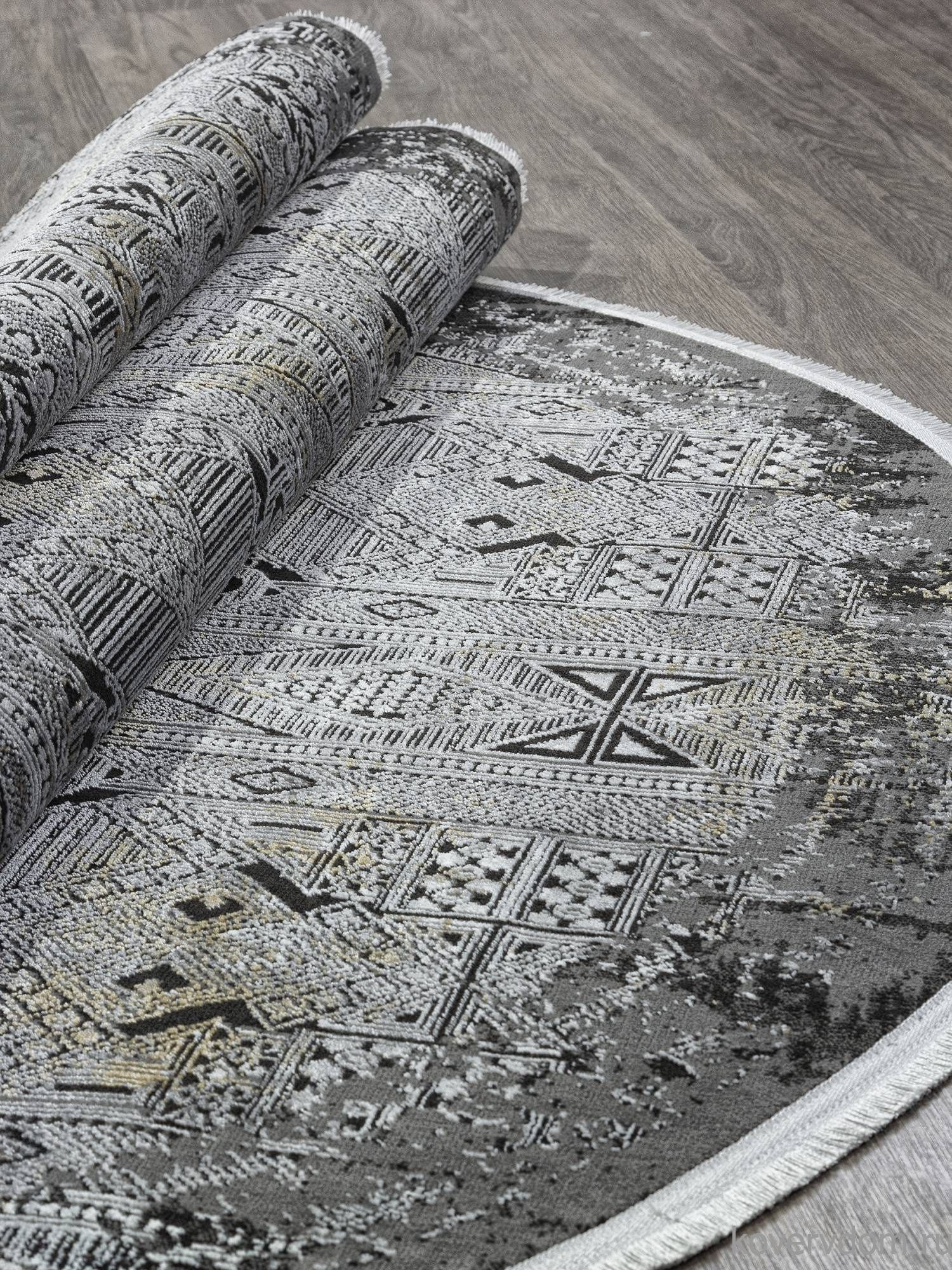 Ковер LISSABON SI023G GREY / GREY Овал Ковер LISSABON SI023G GREY / GREY Овал