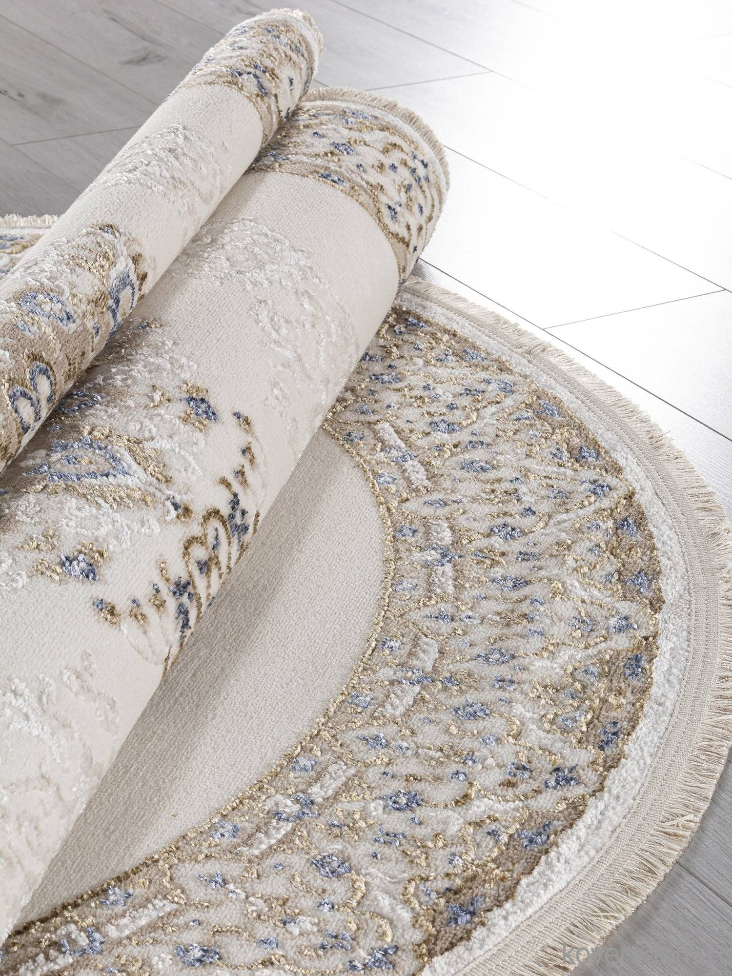 Ковер MOSSO 27236A CREAM / NAVY Овал