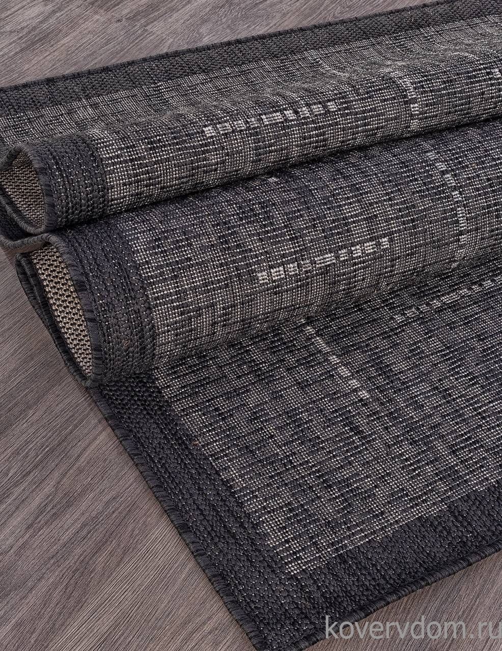 Ковер циновка VEGAS S008 BLACK-GRAY Ковер циновка VEGAS S008 BLACK-GRAY