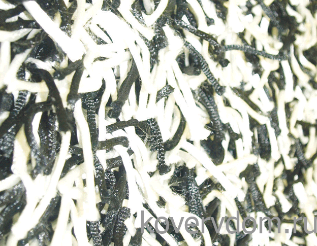 Ковер длинноворсовый Шегги TW black-white