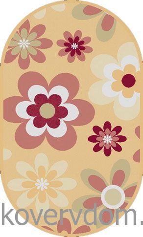 Детский ковер Цветочная поляна 44641-51 ОВАЛ