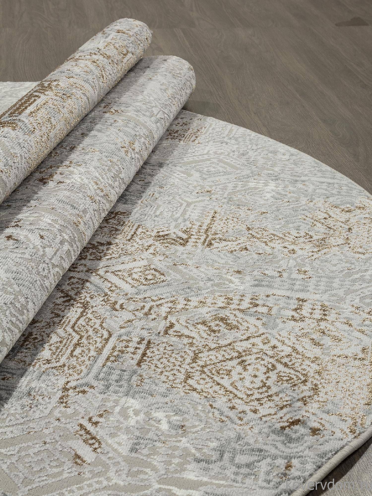 Ковер PALERMO-A F281 GRAY-GREEN Овал