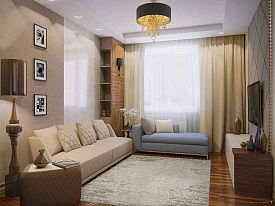 Ковер в спальню бежевый CUBA-A F267 BEIGE