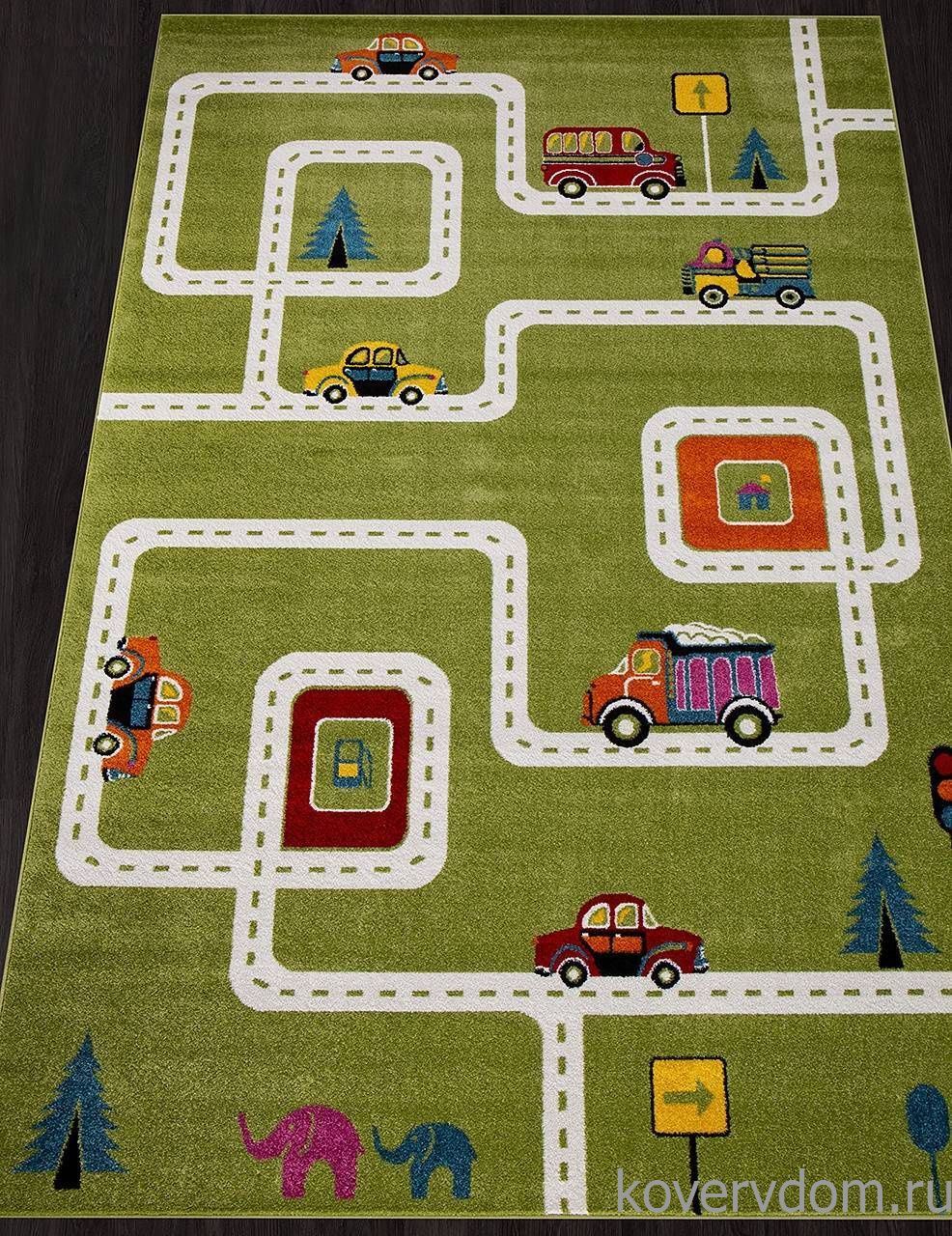 Ковер с дорогами ART KIDS LM03 GREEN